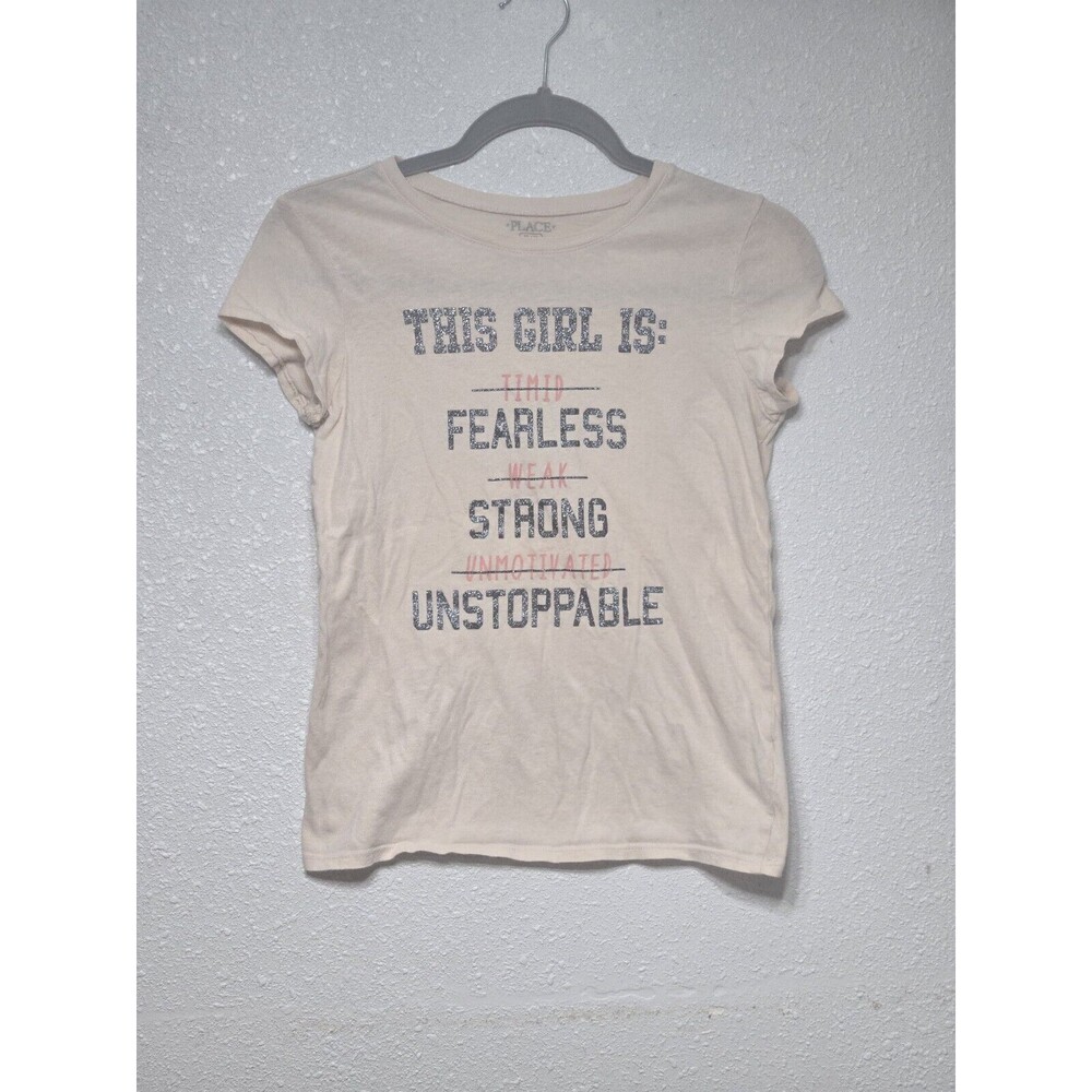 Children's Place Light Pink Girl’s Graphic T-Shirt, Size XL 14